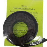 Correas de piel TOFL para artesanías, 4 onzas 1/6" de grosor, 1/2" de ancho y 72" de largo - Arteztik