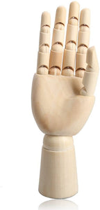 Maniquí Articulado de madera Tescogo con dedos flexibles de madera 7.0 in mano derecha - Arteztik