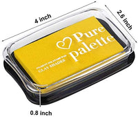 Fstaor - Almohadilla de tinta para sellos de goma, 4 almohadillas de tinta de 2.4 in, color amarillo - Arteztik
