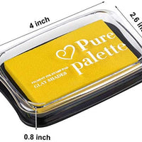 Fstaor - Almohadilla de tinta para sellos de goma, 4 almohadillas de tinta de 2.4 in, color amarillo - Arteztik