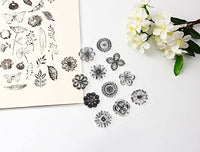 hyamass Pack de 6 hojas mezcla Estilo Flores Y Mariposas Claro Sello de hule para hacer tarjetas decoración y scrapbooking - Arteztik

