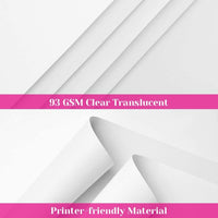 Papel de vitela Cridoz, 50 hojas de papel transparente de 8.3 in x 11.0 in, transparente translúcido para imprimir bocetos trazado dibujo animación - Arteztik
