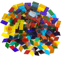 Lanyani azulejos de mosaico de cristal transparente de rombo de 1,1 libras para manualidades, varios colores - Arteztik
