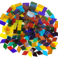 Lanyani azulejos de mosaico de cristal transparente de rombo de 1,1 libras para manualidades, varios colores - Arteztik