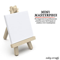 Lienzo de 3.0 x 3.0 in para pintar con caballete y suministros de arte Academy (12 unidades) - Arteztik
