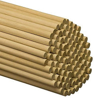 Woodpeckers - Varillas de madera de abedul (1/2 x 18 pulgadas), 25 varillas de madera sin terminar para manualidades y proyectos de bricolaje - Arteztik
