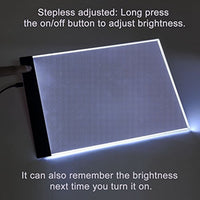 A4 ultrafina caja de luz LED Tracer, lyonge alimentado por USB portátil no regulable Brillo LED luz de Artcraft Tracing Pad Caja de luz para artistas dibujo animación diseñar estarcir - Arteztik