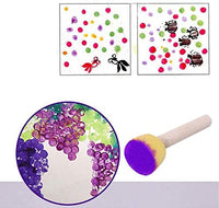 Yoogeer - Juego de 30 esponjas redondas para pintura, espuma, pincel, herramienta de pintura, 5 tamaños, 6 lotes - Arteztik
