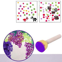 Yoogeer - Juego de 30 esponjas redondas para pintura, espuma, pincel, herramienta de pintura, 5 tamaños, 6 lotes - Arteztik