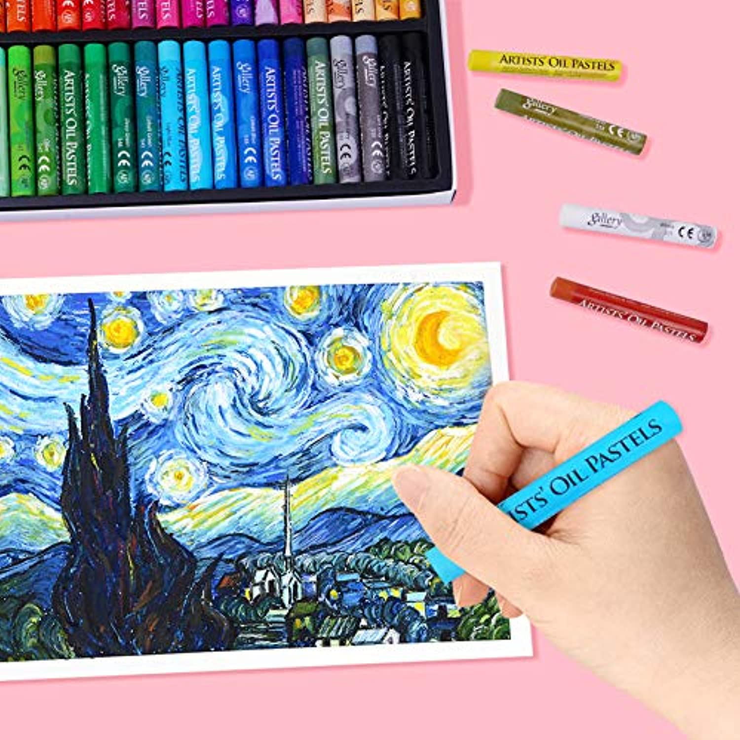 YNTCHENG Oil Pastels for Kids, Oil Pastels for Artists,Soft Oil Pastels Set  Of 48 Colors, Pastels Art Supplies For Professional Drawing.Contain Pastel