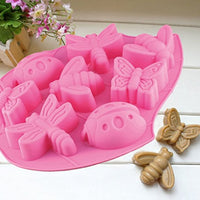 Insectos molde de Jabón – moldfun mariposa libélula Ladybug de Abeja molde de silicona para bomba de baño, barras de loción, Chocolate, caramelo, gelatina, crayón, hornear Cupcakes, magdalenas, cera - Arteztik
