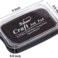 Fstaor - Almohadilla de tinta para sellos de goma, 4 almohadillas de tinta de 2.4 in, color amarillo - Arteztik