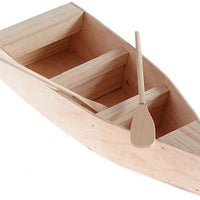 Darice 9154-94 - Barco de madera natural sin terminar con remos - Arteztik