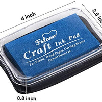 Fstaor - Almohadilla de tinta para sellos de goma, 4 almohadillas de tinta de 2.4 in, color amarillo - Arteztik