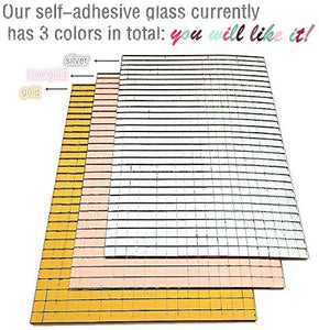 AIVS - Pegatinas de cristal para manualidades (0.394 x 0.394 in, 1500 unidades), diseño de mosaico - Arteztik