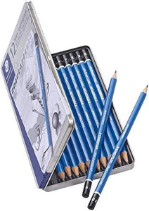 Staedtler Lumograph Grafito 100G6 - Lápices de dibujo y bocetos (6 grados, 100G6) - Arteztik