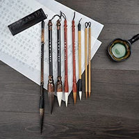 hmay de pincel de caligrafía china tradicional Sumi Pintura Dibujo cepillo para polvo 8pcs/pack - Arteztik