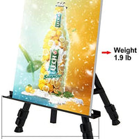 T-SIGN - Caballete de artista reforzado de 66 pulgadas, caballete de metal extrafroso para trípode de aluminio de 53 a 65.4 in, altura ajustable con bolsa portátil para dibujo y visualización de piso/mesa, 2 unidades - Arteztik