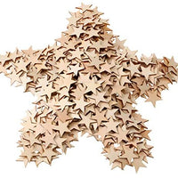 500 piezas de madera sin terminar en forma de estrella de Navidad, piezas de madera en blanco, adornos de madera para proyectos de manualidades y decoración (1.0 in) - Arteztik