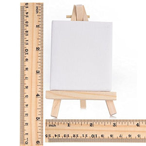 eBoot 3 por 3 inch Mini lona y 3 por la 5 inch Mini Madera – Set de Caballete Para Pintura Dibujo Artesanía, 12 unidades) - Arteztik