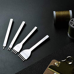 Perforadora de piel de 0.157 in para perforación de herramientas de 1 + 2 + 4 + 6 puntas, kit de manualidades - Arteztik
