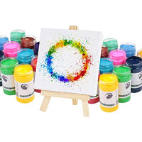Mini paneles de lona de 3.9 x 3.9 in, paquete de 24 con soporte de madera de pino diminuto, soportes de algodón preestirados, pequeños lienzos en blanco para pinturas artesanías pequeños acrílicos al óleo proyectos - Arteztik