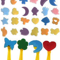 Preciser - Juego de 47 brochas de pintura con esponja para niños, para aprendizaje temprano - Arteztik