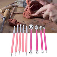 HEEPDD 9 herramientas de escultura de arcilla de polímero para modelar, herramienta de punteo de bola, herramienta de punteo para alfarería, arcilla, modelado de arcilla, arte en relieve - Arteztik