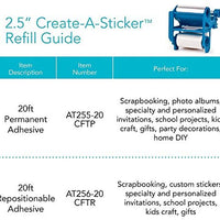 Xyron Recambio adhesivo reposicionable para Create-A-Sticker Mini, 2.5" x 20', Cartucho de recarga (AT256-20CFTR) - Arteztik