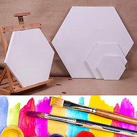 Juego de 3 tablas de lienzo hexagonales para pintar, lienzo de algodón con pintura al óleo y marcos de madera suave, kit de arte ideal para regalo (diámetro de 40 pulgadas) - Arteztik
