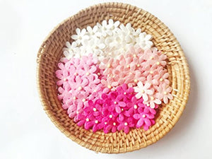 TH - Flores de papel de morera con tallo de rosca de 0.472 in, 50 pequeñas manualidades, decoración para álbumes de recortes para muchos proyectos de manualidades - Arteztik