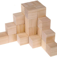 Fuhaieec 100 bloques cuadrados de madera de 1 pulgada para hacer puzles, cubos de madera en blanco, bloques de madera para Baby Blocks Baby Shower bricolaje, manualidades, tallado, suministros de arte - Arteztik