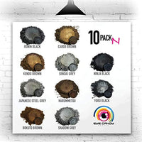 Pigmento en polvo de Mica Tanto Grey (1.76 oz), multiusos, para manualidades, artes y manualidades, carpintería, epoxi, resina, bombas de baño naturales, pintura, jabón, esmalte de uñas, bálsamo de labios (gris oscuro, 1.76 oz). - Arteztik