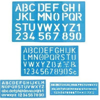 1 juego de plantillas para letras y números, tamaños 8, 10, 20, 1.181 in, varios colores. - Arteztik