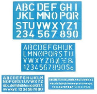 1 juego de plantillas para letras y números, tamaños 8, 10, 20, 1.181 in, varios colores. - Arteztik
