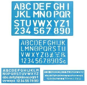 1 juego de plantillas para letras y números, tamaños 8, 10, 20, 1.181 in, varios colores. - Arteztik