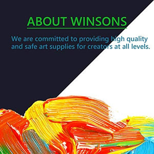 WINSONS juego de pintura acrílica, no tóxico, 24 colores (24 x 0.4 fl oz), pigmentos ideales para principiantes, pintores, niños, estudiantes, escuela y aula - Arteztik