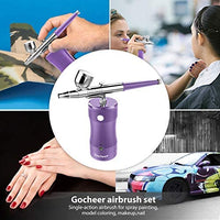 Gocheer - Kit de aerógrafo para maquillaje, pintura de uñas, tatuajes, manicura, pasteles de bricolaje, herramienta con compresor de aire silencioso - Arteztik