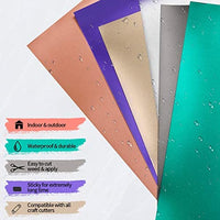 Paquete de hojas de vinilo adhesivas, 12.0 x 12.0 in, ultra mate, paquete de vinilo autoadhesivo permanente en 6 colores para Cricut y Cameo (con 1 papel de transferencia) - Arteztik
