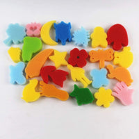 Toyandona - Esponja de pintura para niños, 24 unidades, para hacer manualidades con graffiti y acuarela, para niños, estudiantes (patrón aleatorio) - Arteztik

