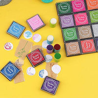 Dizdkizd Craft - Juego de almohadillas de tinta de 15 colores para sellos de goma, papel, álbumes de recortes, tela de madera y suministros de manualidades - Arteztik
