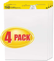 Post-it Self-Stick unruled Easel Pad Valor añadido, 25 x 30 in, color blanco, Pad de 30 hojas, pack de 4 - Arteztik
