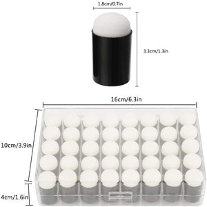 Finger Daubers, 40pcs/Set de Esponja de Dedo Daubers Conjunto de Pintura Esponjas de Dedo con Caja de Almacenamiento para Adultos Niños Estudiantes de Pintura de Tiza Estampado de Tinta de Artesanía de la Tarjeta de Fabricación - Arteztik