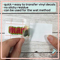 Craftables rollo de cinta de papel de transferencia de vinilo transparente con rejilla de alineación y papel de fácil liberación | 12 pulgadas x 25 pies cinta de aplicación para camuflaje, crickut, calcomanías de vinilo, letreros, ventanas, pegatinas - Arteztik