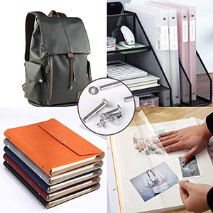 Witlans Chicago - Juego de 90 tornillos para encuadernación, acero inoxidable 304, Phillips, juego de tornillos para encuadernar con tornillos para bricolaje, decoración de cuero, álbumes de fotos, encuadernaciones (9 tamaños) - Arteztik
