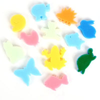 ueetek Conjunto de 24pcs colorido diferentes Shaped la pintura Esponja Sello DIY Graffiti (Random Color) - Arteztik