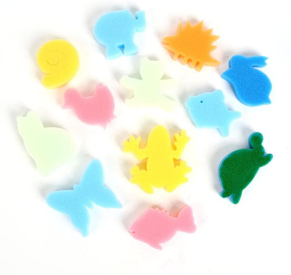 ueetek Conjunto de 24pcs colorido diferentes Shaped la pintura Esponja Sello DIY Graffiti (Random Color) - Arteztik