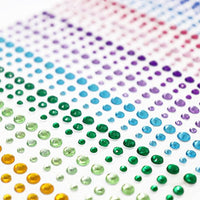 SANC 900 piezas 0.118 in 0.157 in 0.197 in Multicolor Bling Rhinestone pegatina hoja gema diamante autoadhesivo - Arteztik
