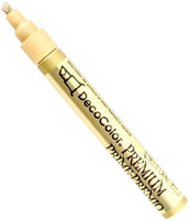 Uchida of America 350-CGLD DecoColor Premium - Bolígrafo de punta biselada (3 unidades), color dorado - Arteztik
