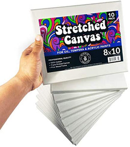 Paquete de 10 lienzos para pintar, 3.5 x 4.7 in, en blanco - Arteztik